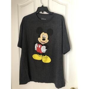 Disney Mickey Mouse T-shirt, extra large, black, heathered, gray, short sleeve